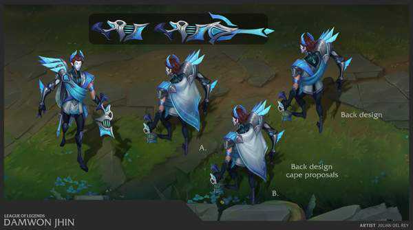 《英雄联盟》DWG冠军皮肤概念设计图 凯南异色发型