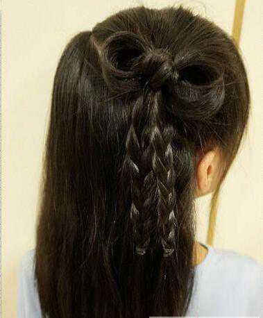 儿童发型女孩编发步骤 小女孩可爱蝴蝶结编发教程